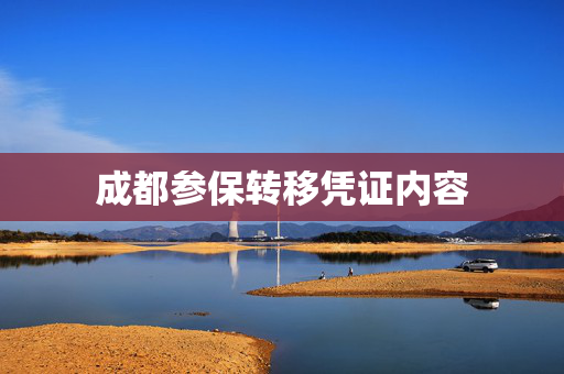 成都参保转移凭证内容