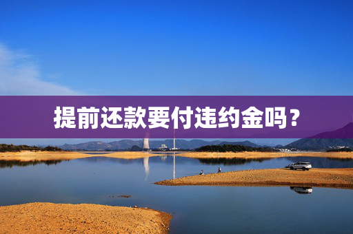 提前还款要付违约金吗？