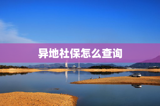 异地社保怎么查询