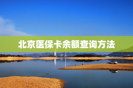 北京医保卡余额查询方法