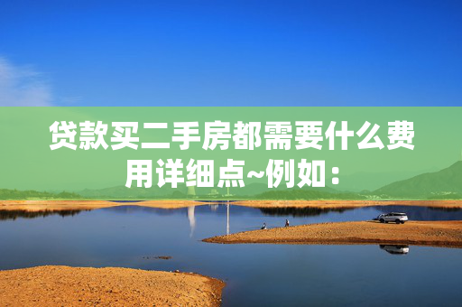 贷款买二手房都需要什么费用详细点~例如：