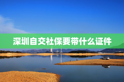 深圳自交社保要带什么证件