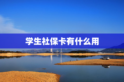 学生社保卡有什么用