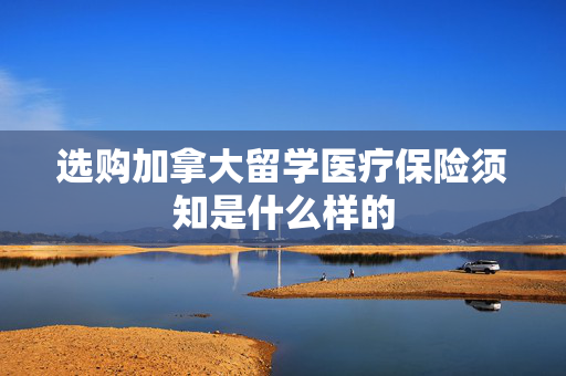 选购加拿大留学医疗保险须知是什么样的