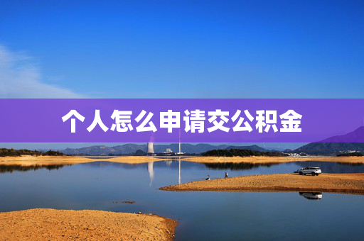 个人怎么申请交公积金