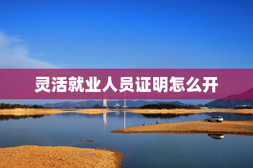 灵活就业人员证明怎么开