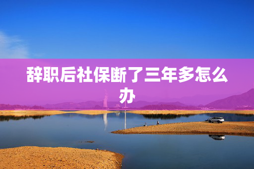 辞职后社保断了三年多怎么办