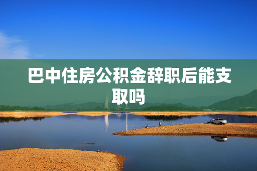 巴中住房公积金辞职后能支取吗