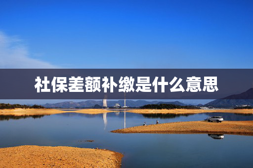 社保差额补缴是什么意思