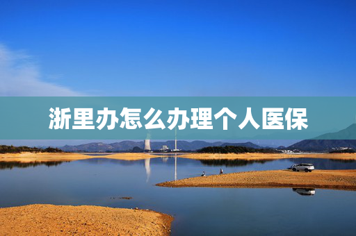 浙里办怎么办理个人医保
