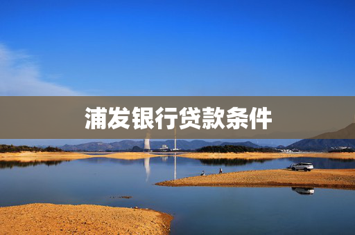 浦发银行贷款条件