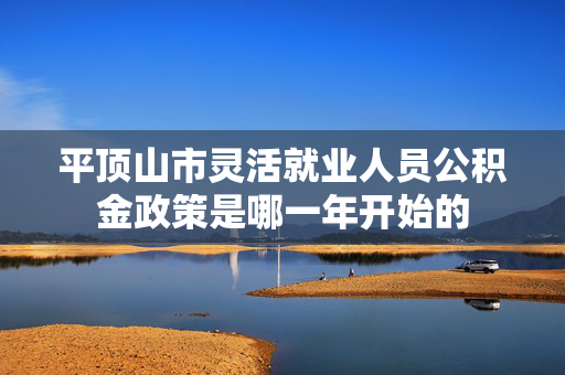 平顶山市灵活就业人员公积金政策是哪一年开始的