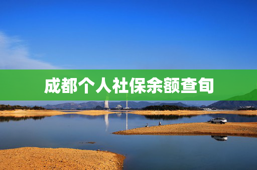 成都个人社保余额查旬
