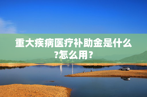 重大疾病医疗补助金是什么?怎么用？