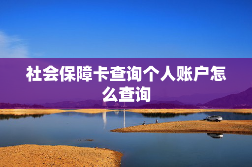 社会保障卡查询个人账户怎么查询