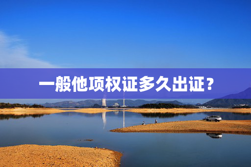一般他项权证多久出证？