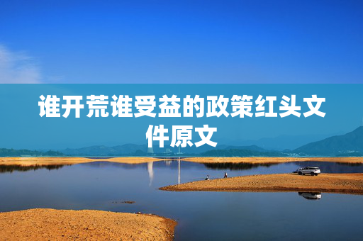 谁开荒谁受益的政策红头文件原文