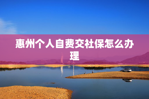 惠州个人自费交社保怎么办理