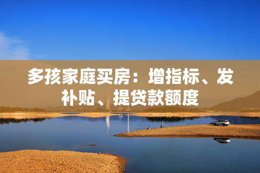 多孩家庭买房：增指标、发补贴、提贷款额度