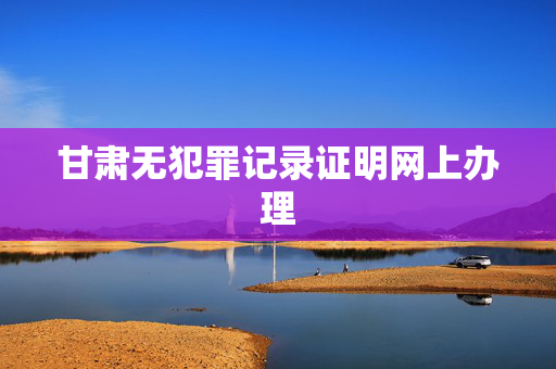 甘肃无犯罪记录证明网上办理