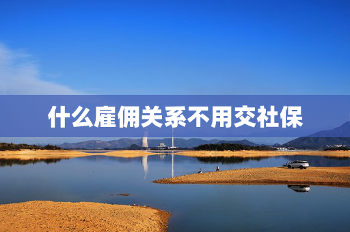 什么雇佣关系不用交社保