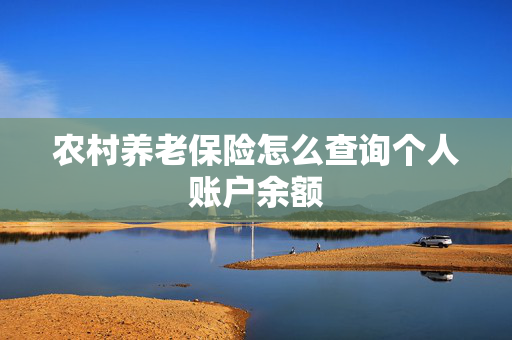 农村养老保险怎么查询个人账户余额