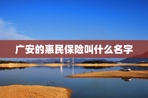 广安的惠民保险叫什么名字